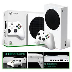 Consola Nintendo Xbox Microsoft Series S, de 512gb digital, color blanco.