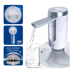 Dispensador De Agua Eléctrica Portatil Bomba Con Usb Recargable 7 Bidones