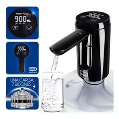 Dispensador De Agua Eléctrica Portatil Bomba Con Usb Recargable 7 Bidones