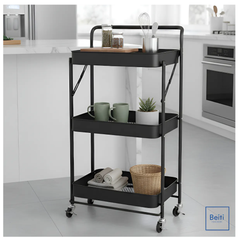Carro Plegable Carrito Organizador Estante Con Rueda Multiuso