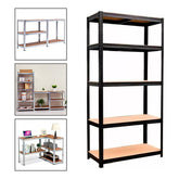 2 Estantes Rack Metalico 180x90x40 Oficina Organizador Negro