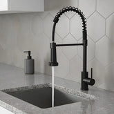 Grifo Llave Alta Monomando Cocina Rociador Flexible Acero Inoxidable