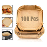 100 Forro Freidora Airfryer Papel Antiadherente Desechable C