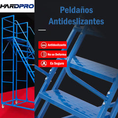 Escalera Industrial Tipo Avión De 10 Peldaños Con Plataforma De 2,5m 550kg