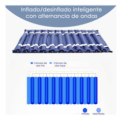 Colchon Antiescaras Profesional Con Motor 135kg Tubular Azul