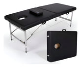 Camilla Cama Masajes Klinik 200kg Aluminio Plegable Acolchada Negro