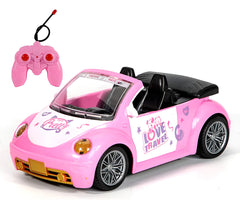 Auto Convertible A Control Remoto Muñeca Princesa Niña Batería Rosa