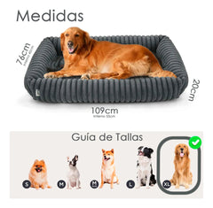Cama Para Perro Lavable Antideslizante Y Tela 109X76CM