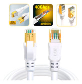 Cable De Red Cat8 Utp Oro 24k 5mts Wifi7 40gbps Sftp
