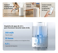 Humidificador Aire Xiaomi Smart Humidifier 2 Eu 4.5l Uv-c Blanco