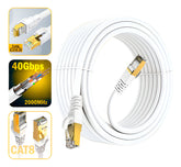 Cable De Red Cat8 Utp Oro 24k De 40mts Wifi7 40gbps Sftp