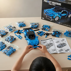 Auto Bloques Construcción Bugatti De 482 Piezas Armable Juguete Niños