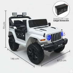 Auto Electrico Jeep Montable 4x4 Bateria Alta Duracion 12v