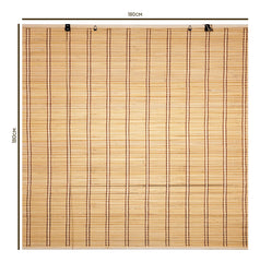 Cortina De Bambú Persiana Roller 180x180cm Enrollable Unicolor