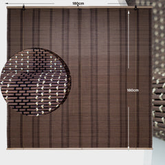 Cortina De Bambú Persiana Roller Enrollable180x180cm Café