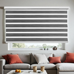 Cortina Roller Jaspeada Duo Zebra Día Noche 100x240cm