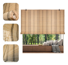 Cortina De Bambú Fino Persiana Roller Enrollable 180x180cm