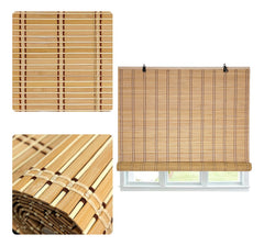 Cortina De Bambú Persiana Roller 150x180cm Enrollable Unicolor