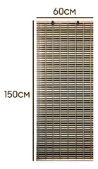 Cortina Bambú Persiana Bicolor 60x150cm Con Diseño