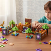 Bloques Magnéticos Tipo Minecraft 204 Pcs Mundo Portales 204 Bosque