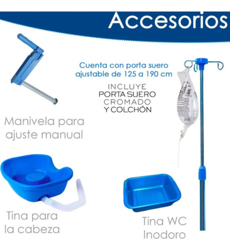 Cama De Hospital Electrica Pro 260kg Con Funcion De Inodoro y 10 Posiciones