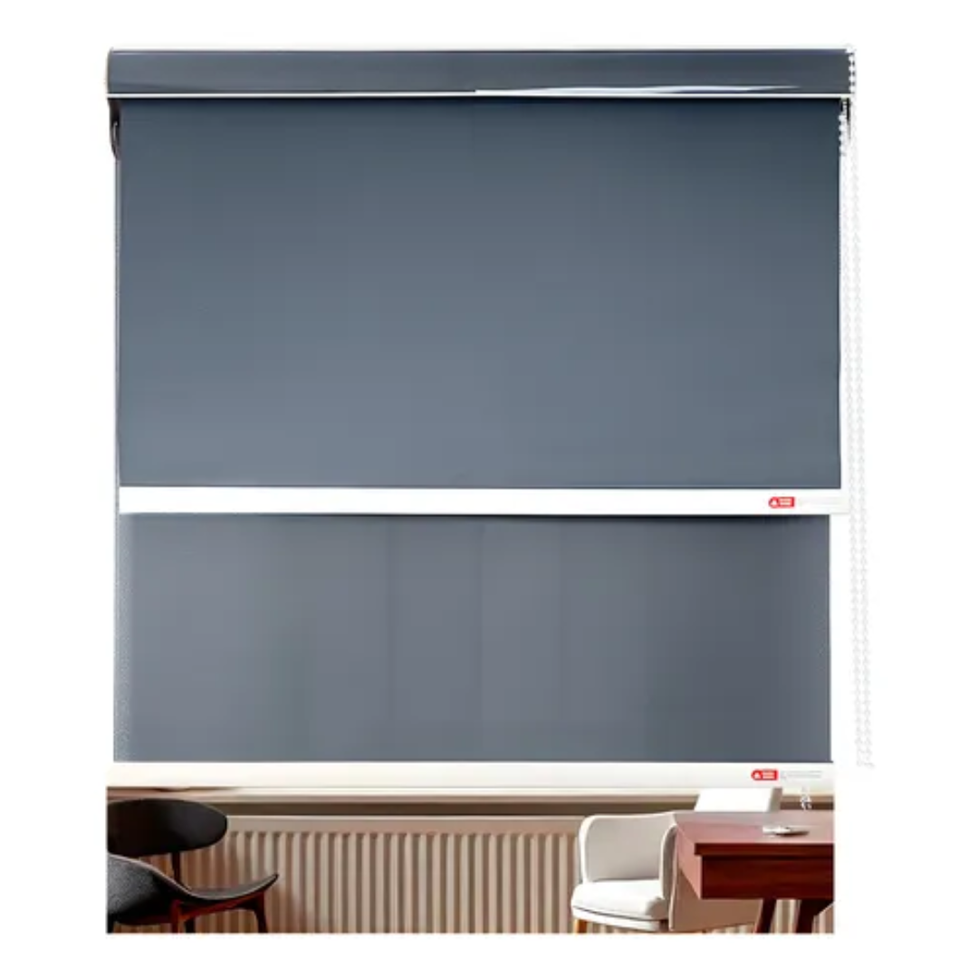 Cortina Roller Blackout Doble Visillo Cenefa 100x200