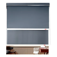 Cortina Roller Blackout Doble Visillo Cenefa 100x200