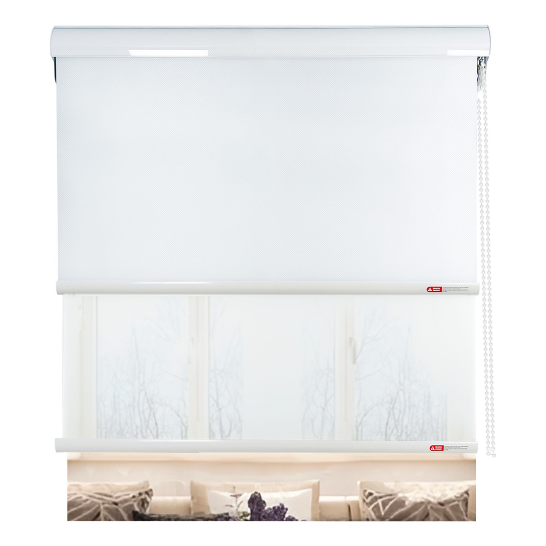 Cortina Roller Blackout Doble Visillo Cenefa 200x200
