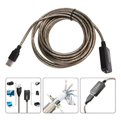 Cable Usb 10 Metros Extension Activo Macho A Usb Hembra 2.0