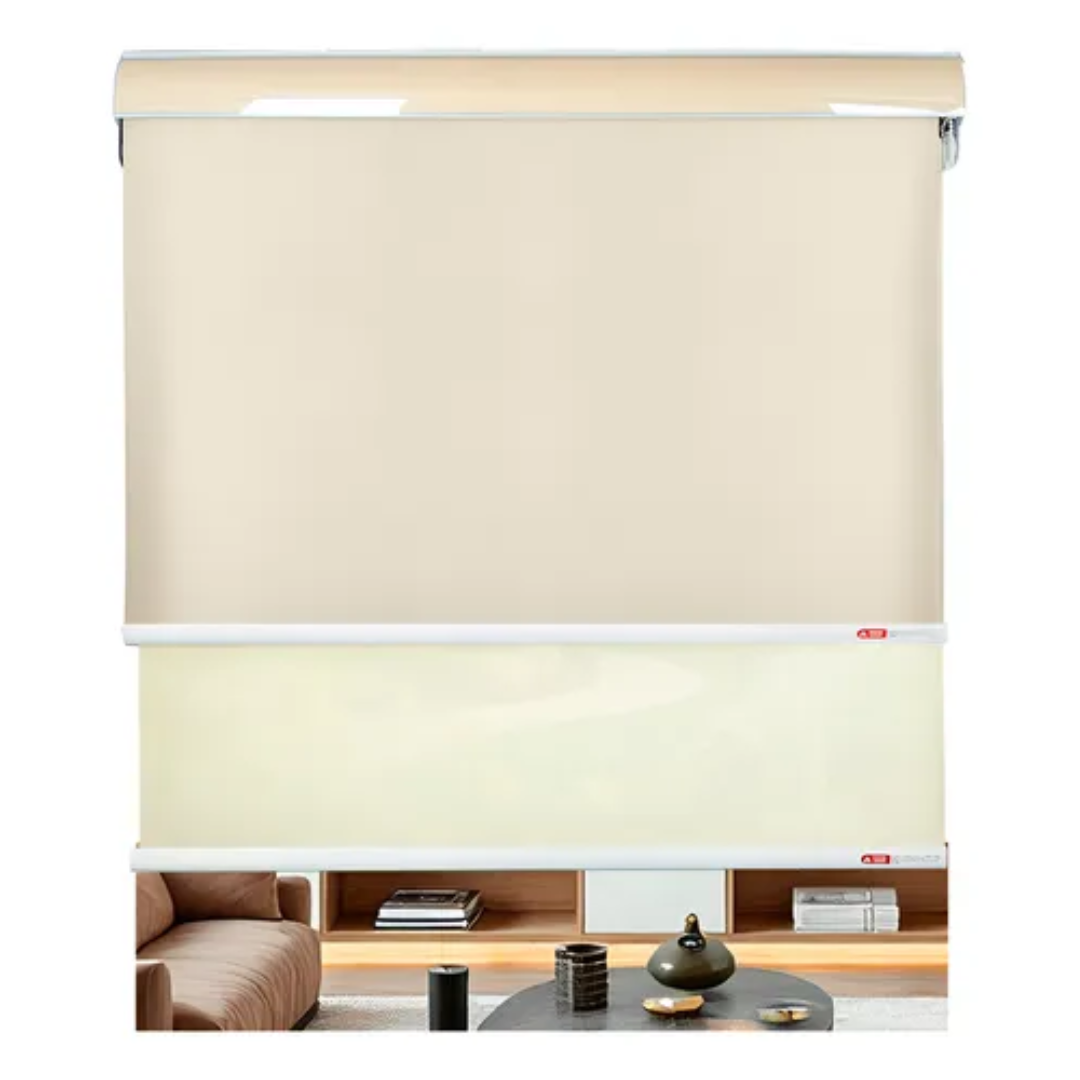 Cortina Roller Blackout Doble Visillo Cenefa 100x200