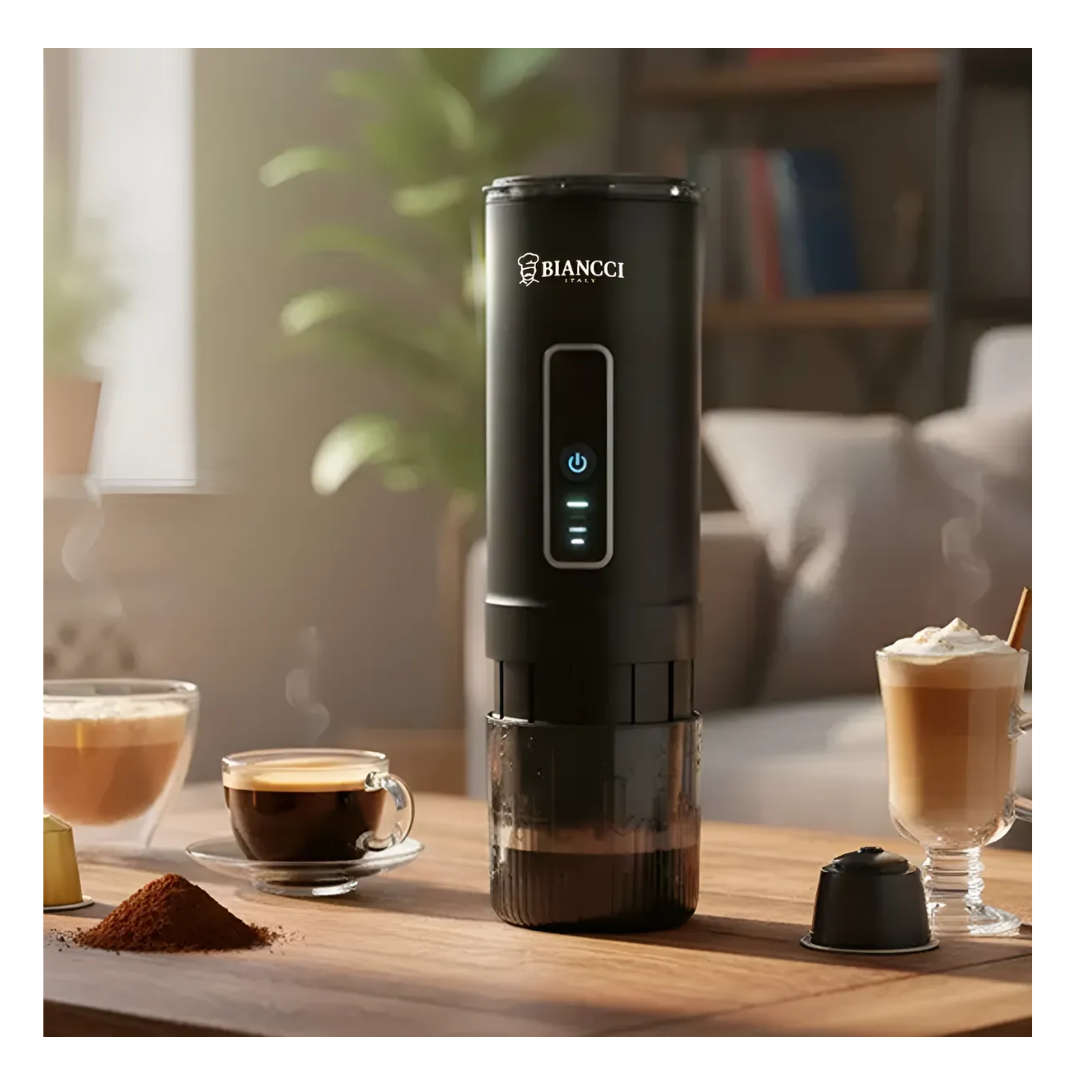 Cafetera Portatil 3 En 1 Cafe Molido Y Capsulas 140w Negro