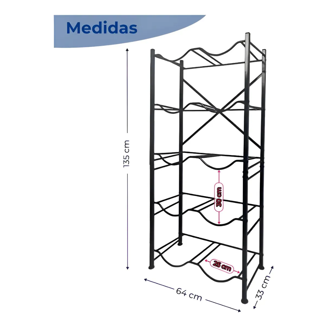 Estante Organizador Rack 10 Botellones Bidones Agua 20lts