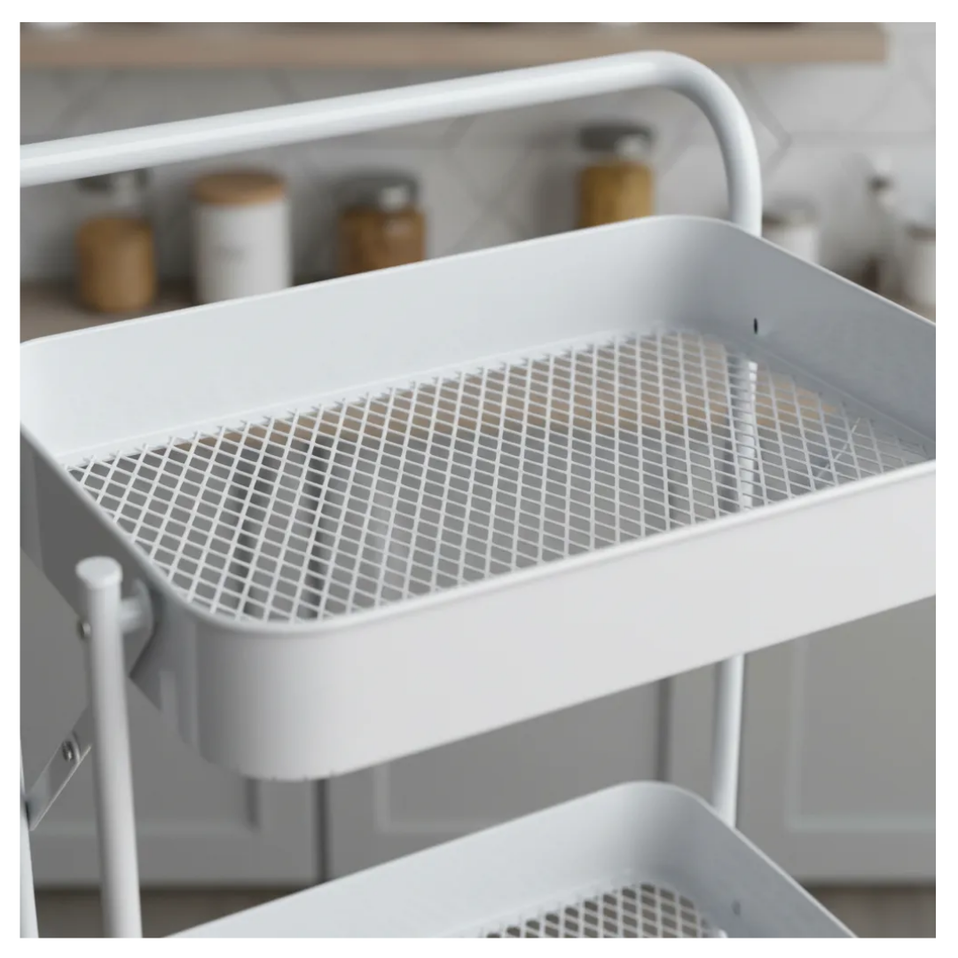 Carro Plegable Carrito Organizador Estante Con Rueda Multiuso