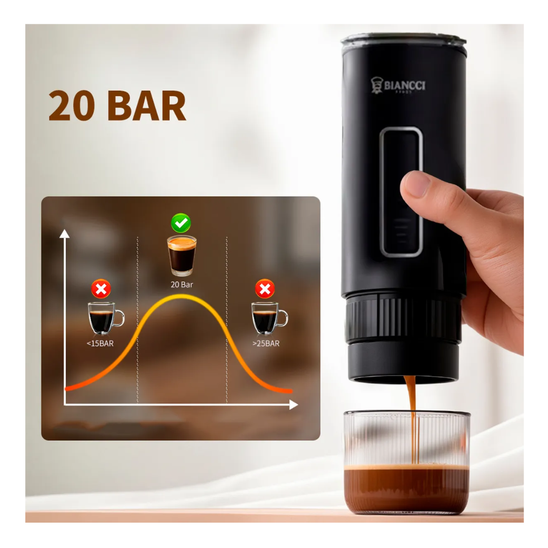 Cafetera Portatil 3 En 1 Cafe Molido Y Capsulas 140w Negro