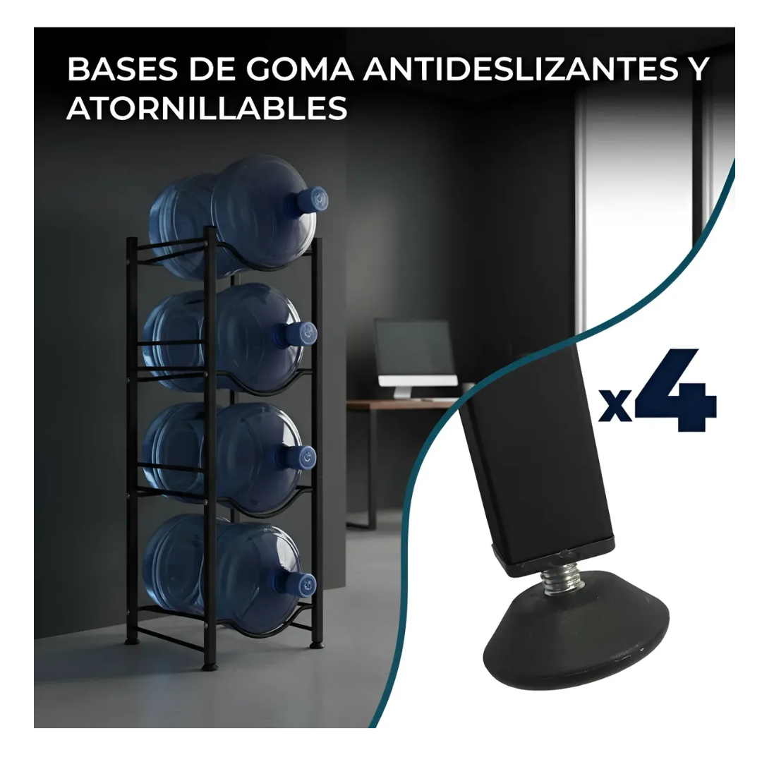 Estante Organizador Botellones Agua 20l 4 Bases Bidones