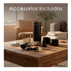 Cafetera Portatil 3 En 1 Cafe Molido Y Capsulas 140w Negro