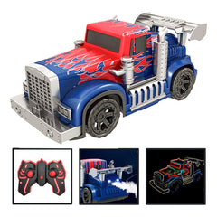 Auto A Control Remoto Camion Lanza Humo Power Optimus