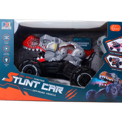 Auto a Control Remoto Dinosaurio Piruetas Humo Musica 360° 4x4
