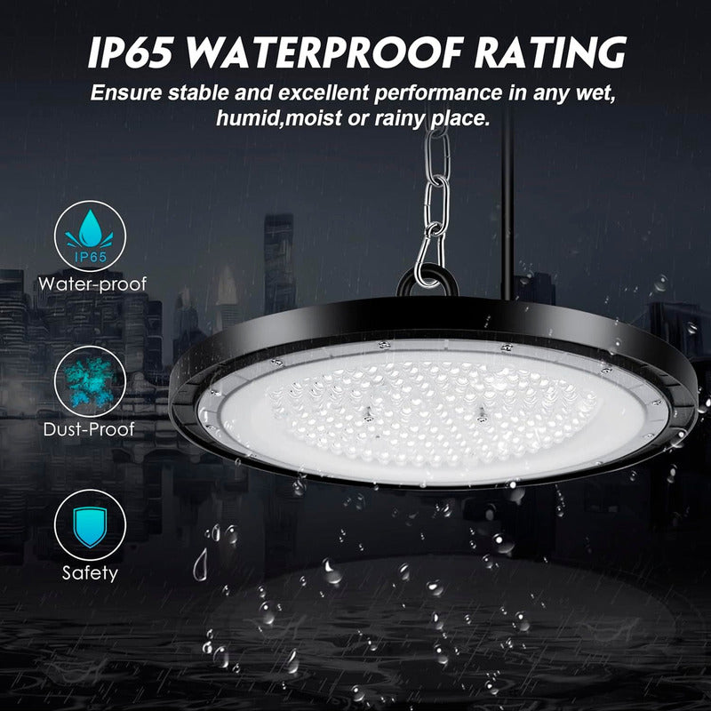 Foco Plafón Led 200w Ip65 Industrial 6500k Campana Luz Fría