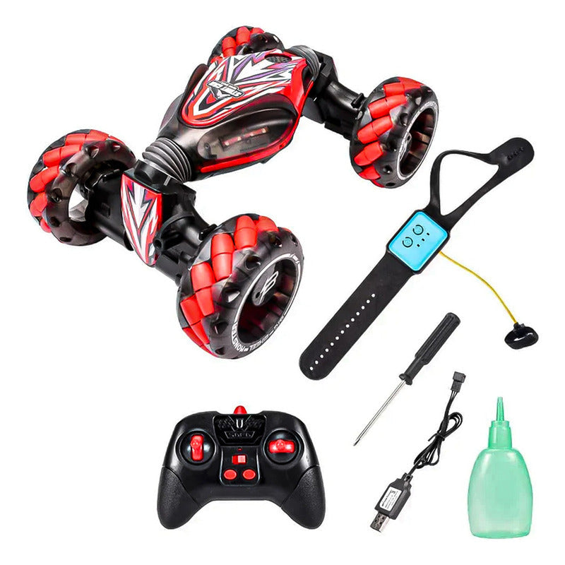 Auto Articulado a Control Remoto Ruedas Con Lanza Humo Muñeca Grande 45cm