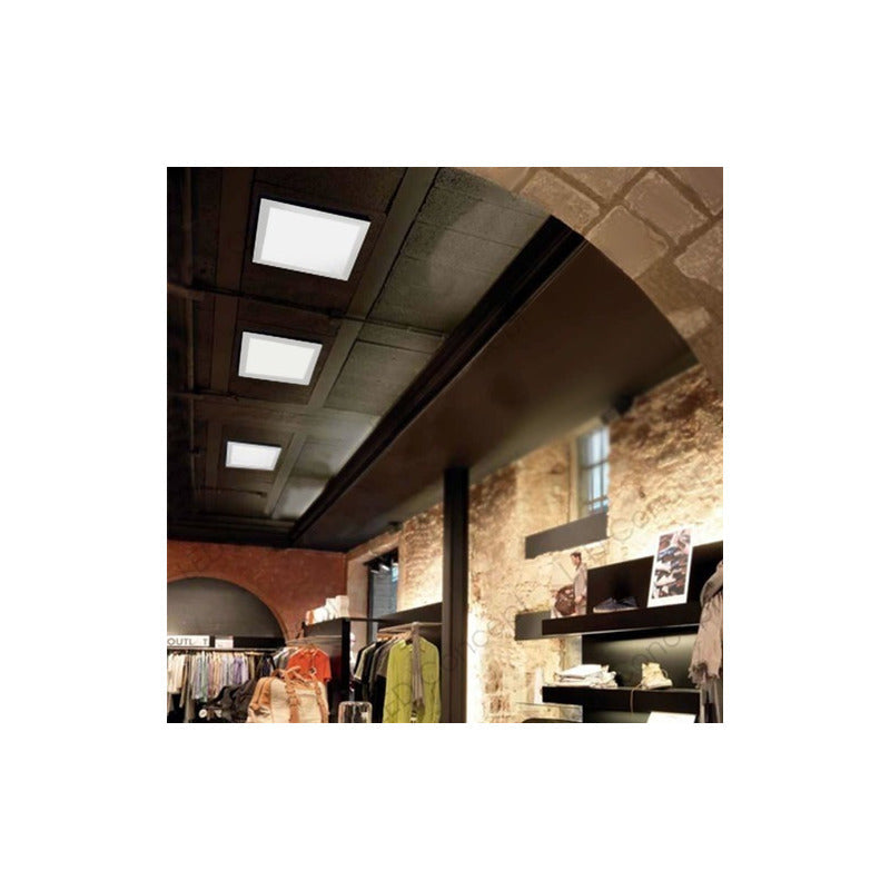 Foco Panel Led Plafon Sobrepuesto Cuadrado 12w Luz Calida