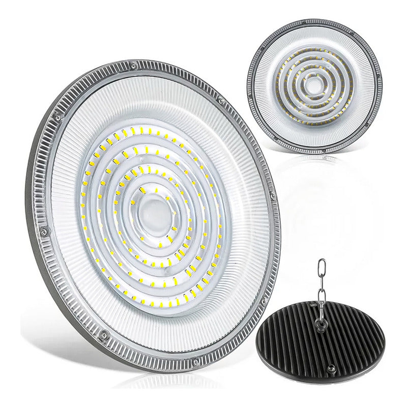 5 Foco Plafon 300w Ip65 Industrial Techo Campana Luz Fría