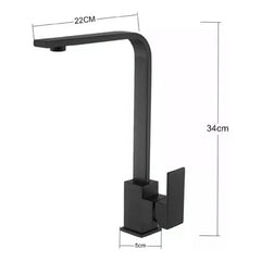 Grifo Llave Lavaplatos Monomando Moderno De Lujo Acero Negro
