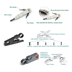 Kit Herramientas Cableado Tester Rj45 Utp Lan Crimpeadora
