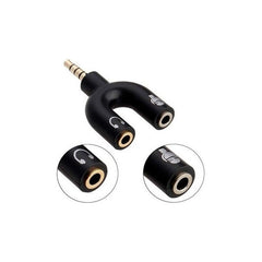 Adaptador Audio Microfono 2 X 1 Auxiliar 3.5mm Para Pc
