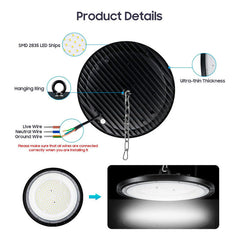 Foco Led Industrial 100w Plafon 6500k Techo Luz Fria 120g
