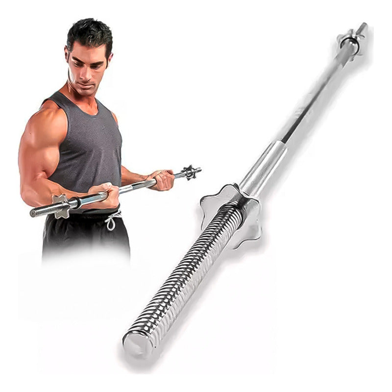 Barra Preolimpica 180cm Recta Cromada Gimnasio Fitness 7kg