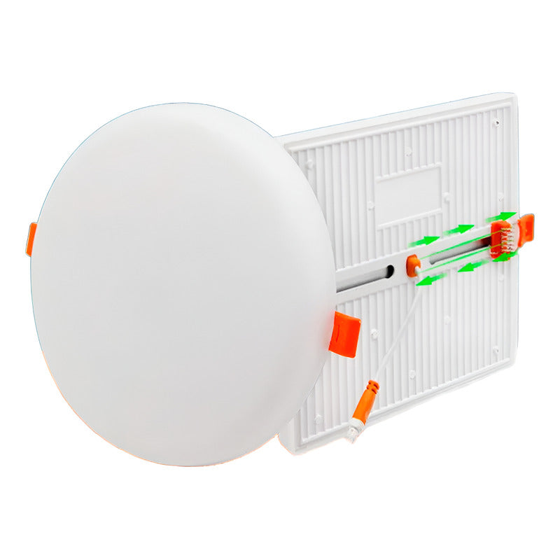 Foco Plafon Embutido 48w Sin Bordes Redondo Luz Blanca Fria