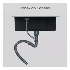Lavaplatos 55x45cm De Acero Inoxidable Con Grifo Dual Con Accesorios