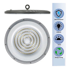5 Foco Plafon 300w Ip65 Industrial Techo Campana Luz Fría